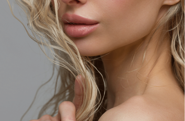 Close up of woman's Lips with Fashion pink Make up