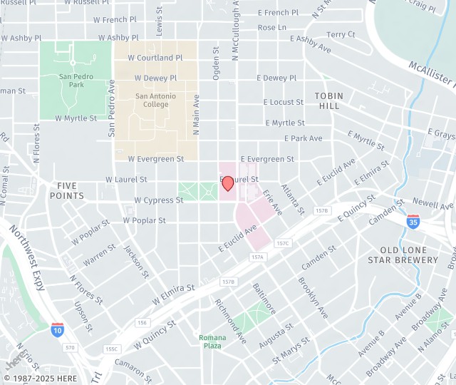 Location Map: 1303 McCullough Avenue San Antonio, TX 78212