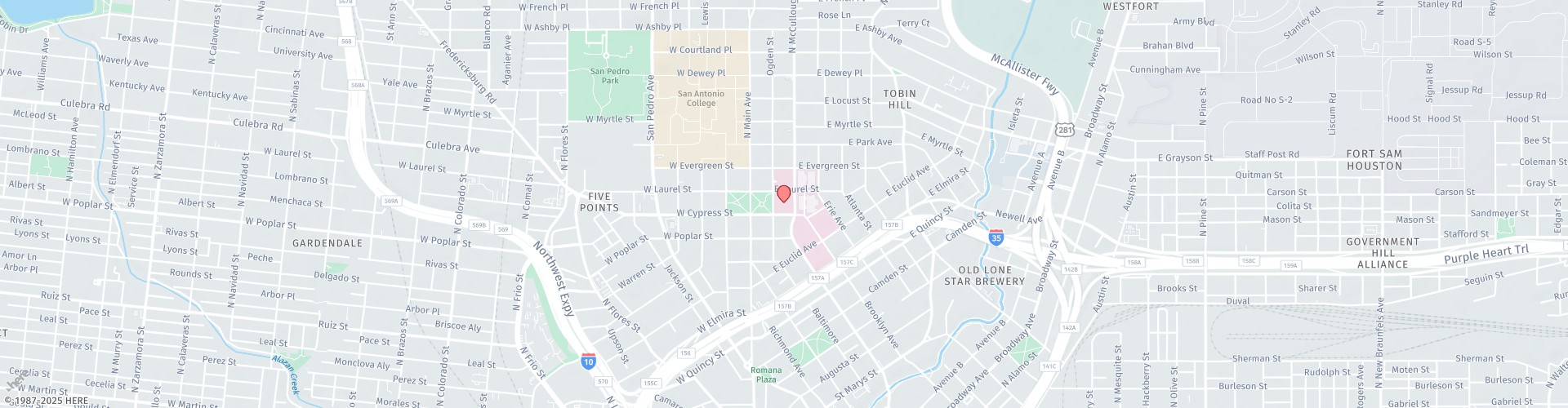 Location Map: 1303 McCullough Avenue San Antonio, TX 78212